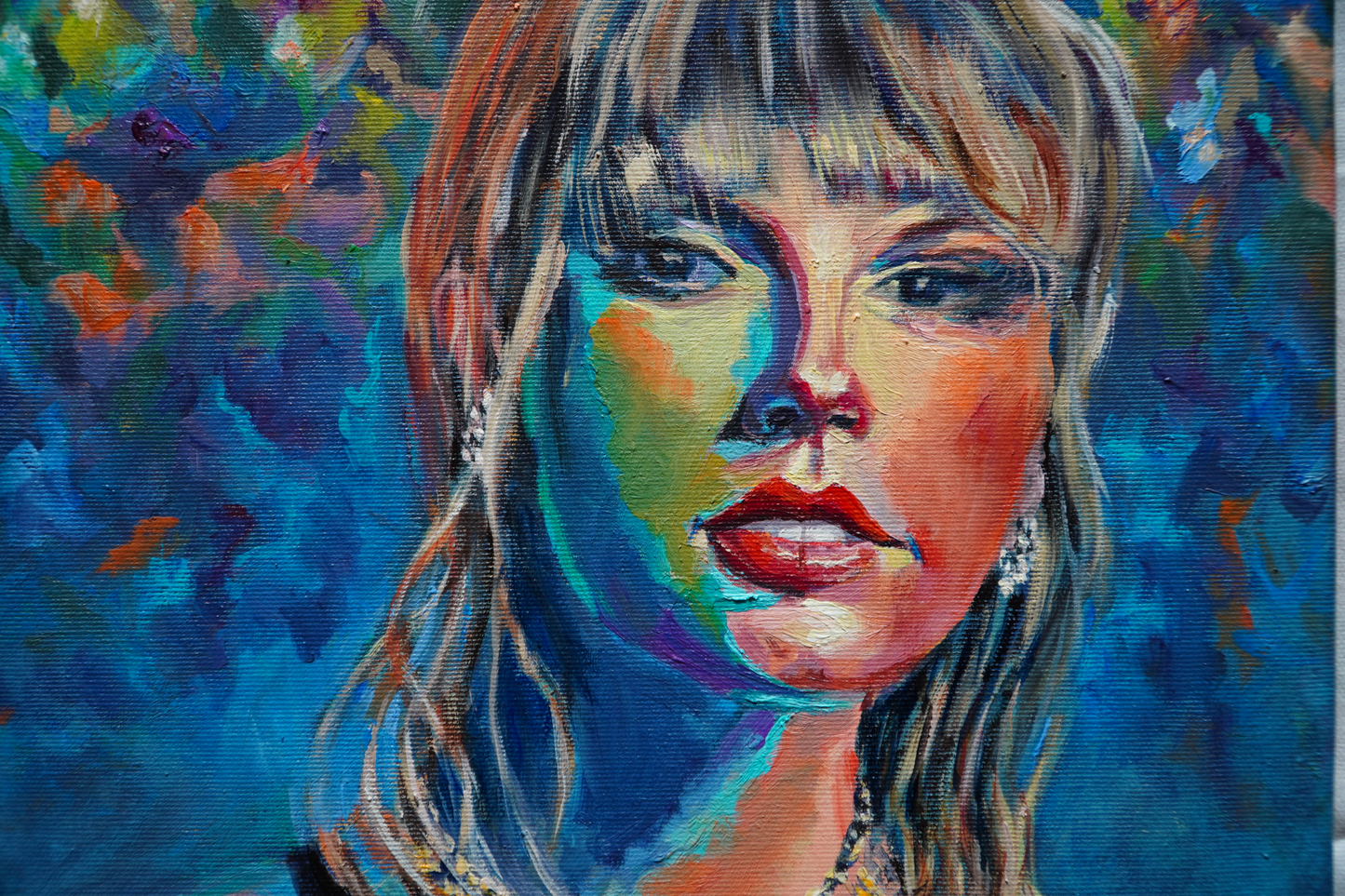 Opalite, Originals Ölgemälde -Portrait von Taylor Swift im modernem Stil