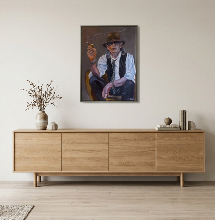 Udo Lindenberg – Original-Ölgemälde, 60 × 80 cm