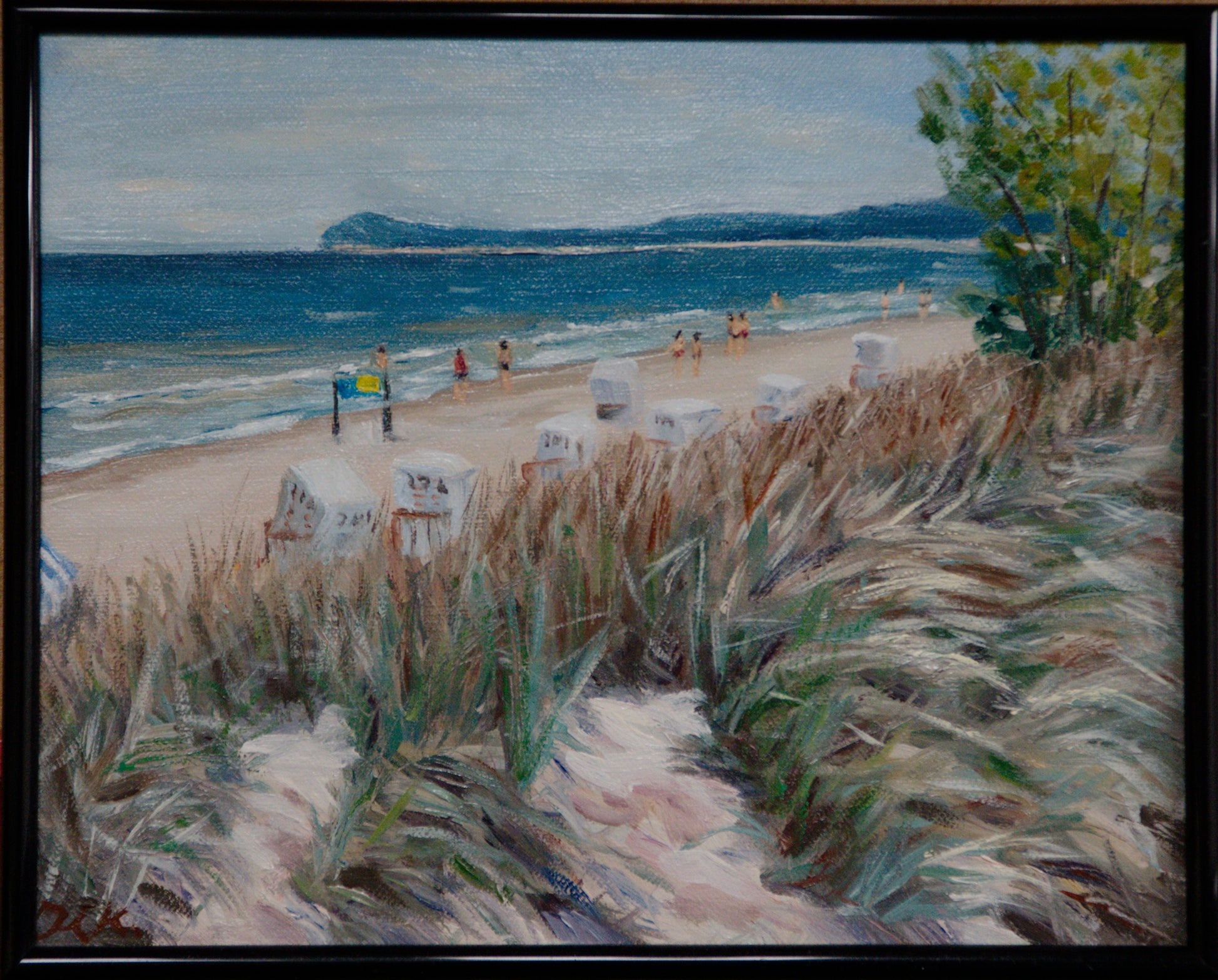 Am Strand Karlshagen (Usedom), Öl, 24 x 30 cm
