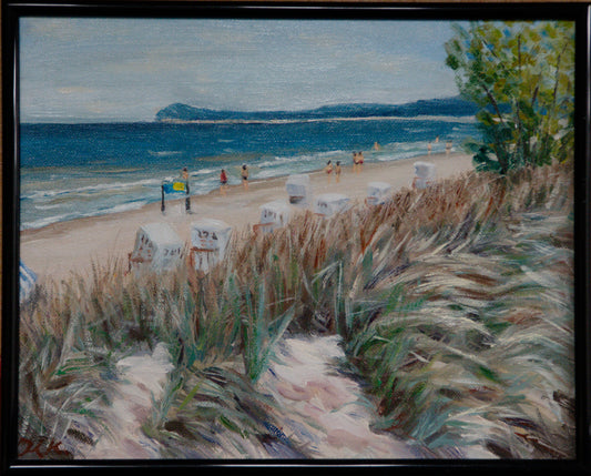 Am Strand Karlshagen (Usedom), Öl, 24 x 30 cm