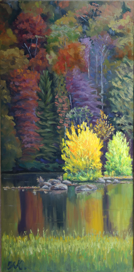 Spätsommer am See, Malerei,  Original-Kunst