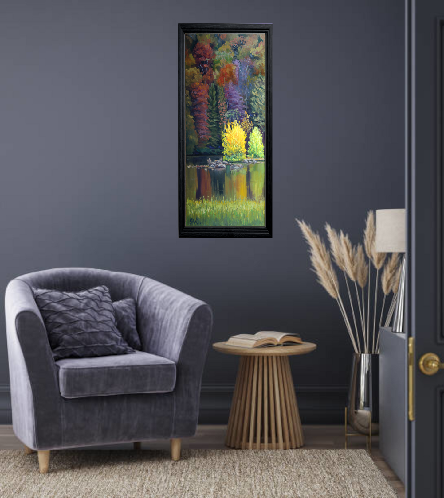 Spätsommer am See, Malerei,  Original-Kunst