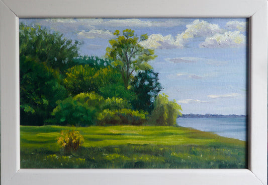Frühling am Greifswalder Bodden, Öl, 20 x 30 cm