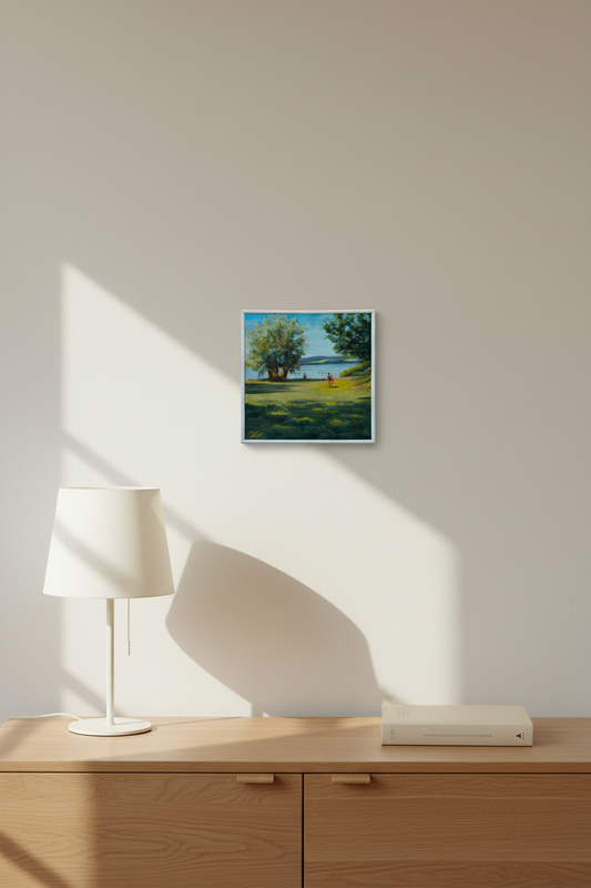 Gravelotte am Kummerower See – Originale Pleinair Ölmalerei
