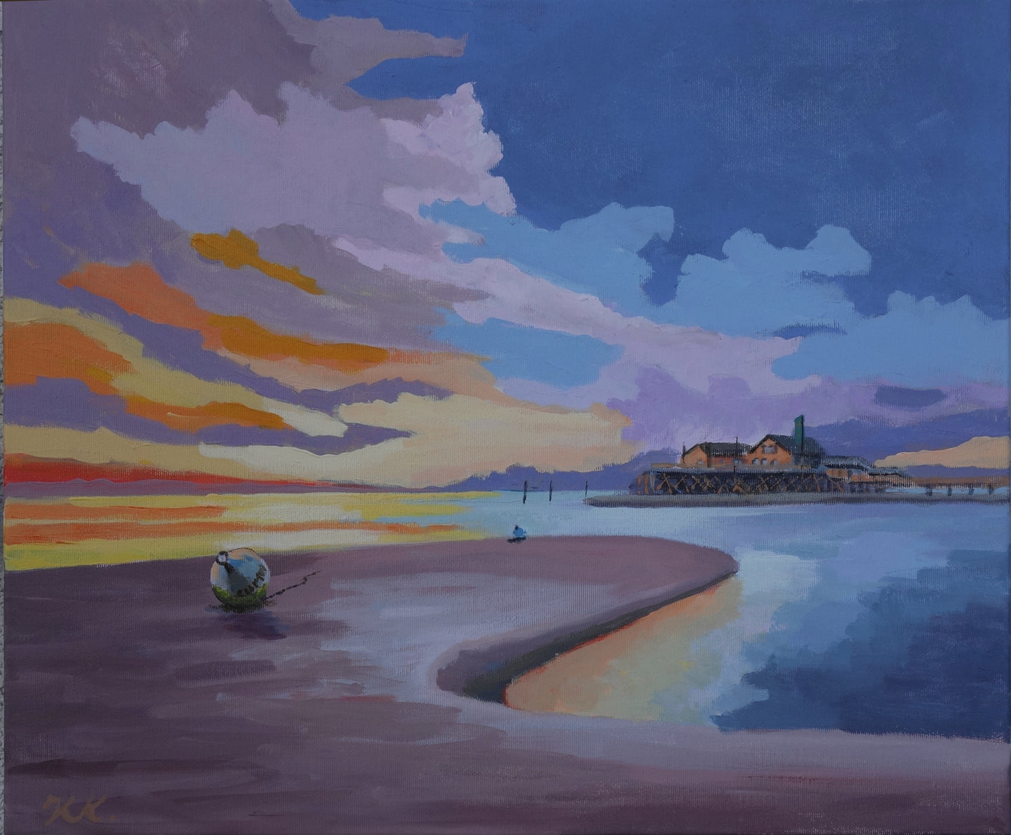 Sankt Peter-Ording, Öl Malerei, Original-Kunst