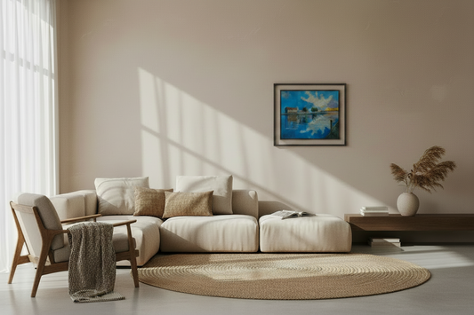 Utkieck, originales Ölgemälde von Klaus Krege, 50 x 60 cm