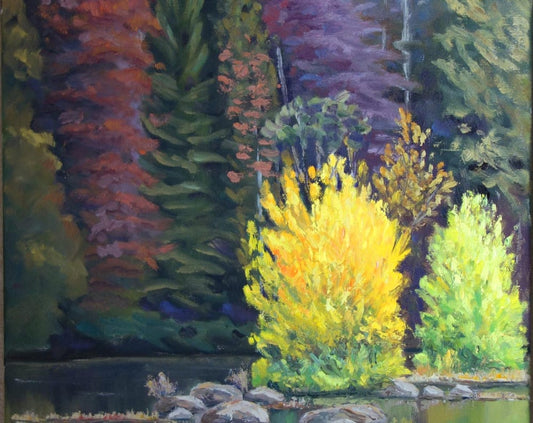Spätsommer am See, Malerei,  Original-Kunst