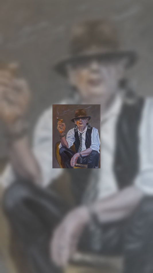 Udo Lindenberg – Original-Ölgemälde, 60 × 80 cm