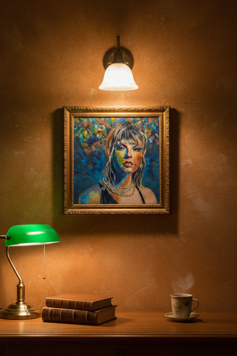 Opalite, Originals Ölgemälde -Portrait von Taylor Swift im modernem Stil