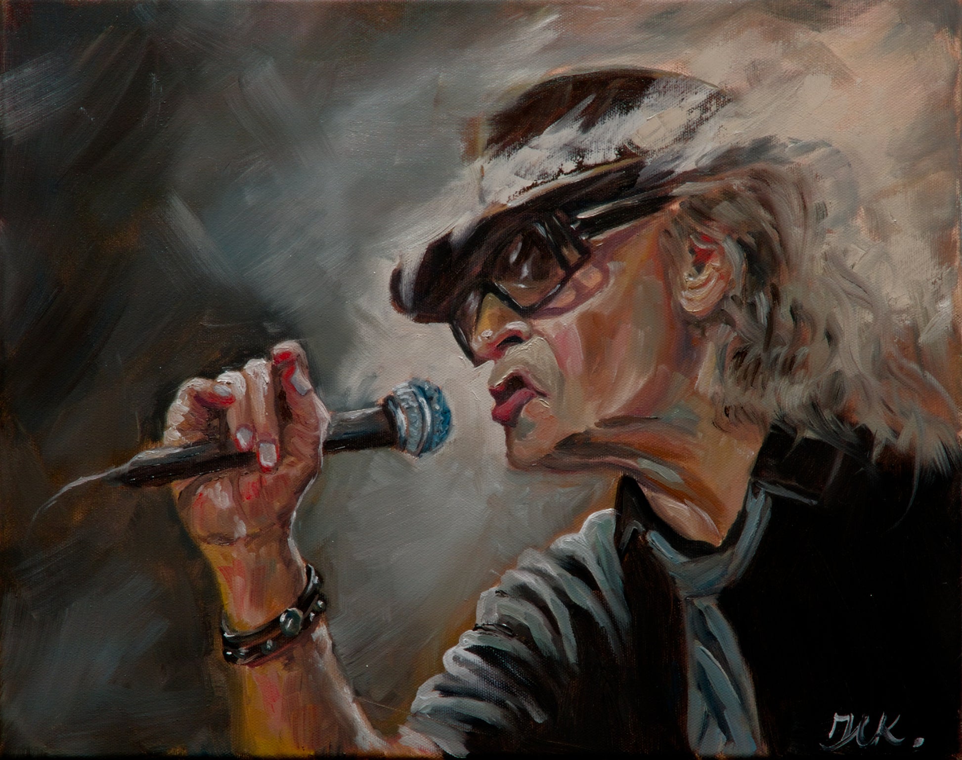 Udo Lindenberg– Portrait, Öl auf Leinwand, Klaus-U. Krege